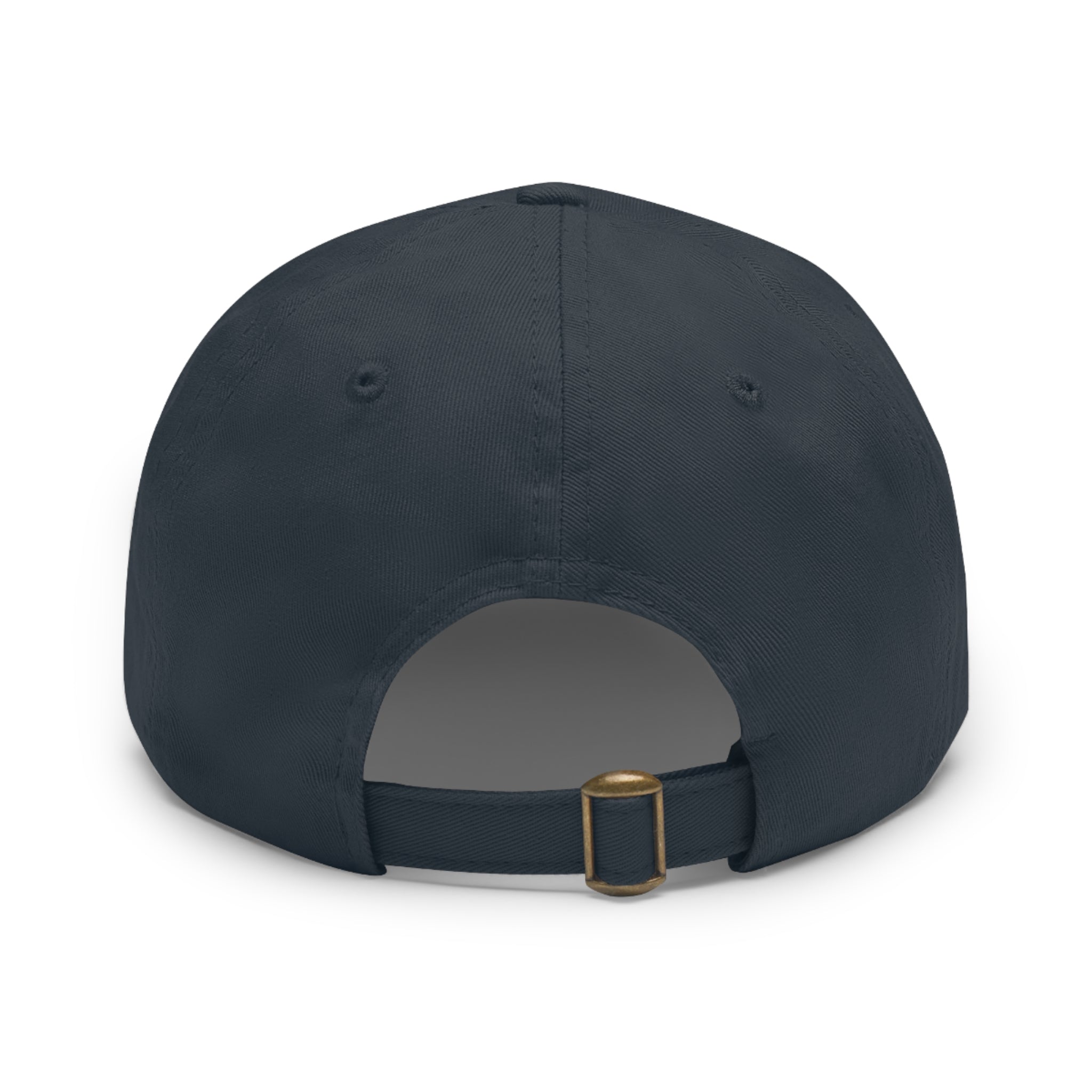 Dad Hat with Leather Patch (Rectangle) Never defeated Blue