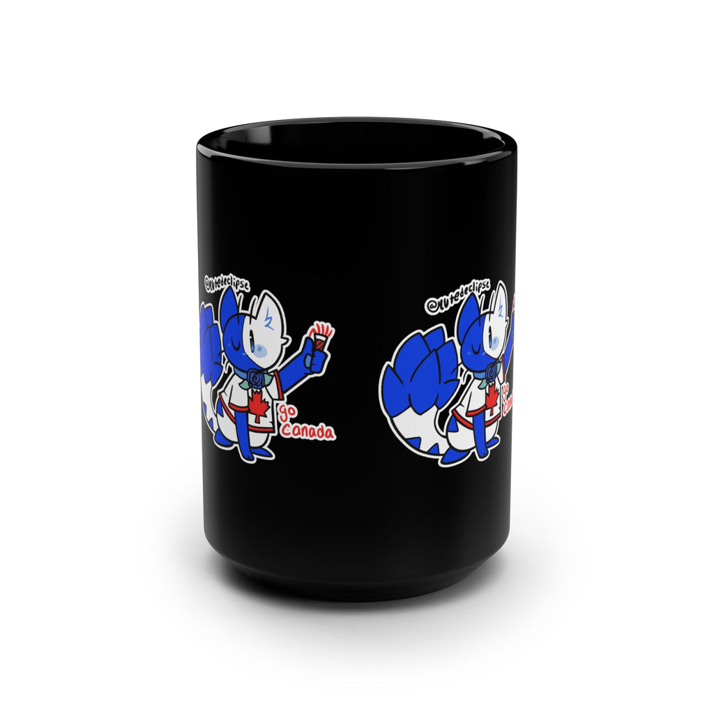 Black Mug, 15oz Canada Blue