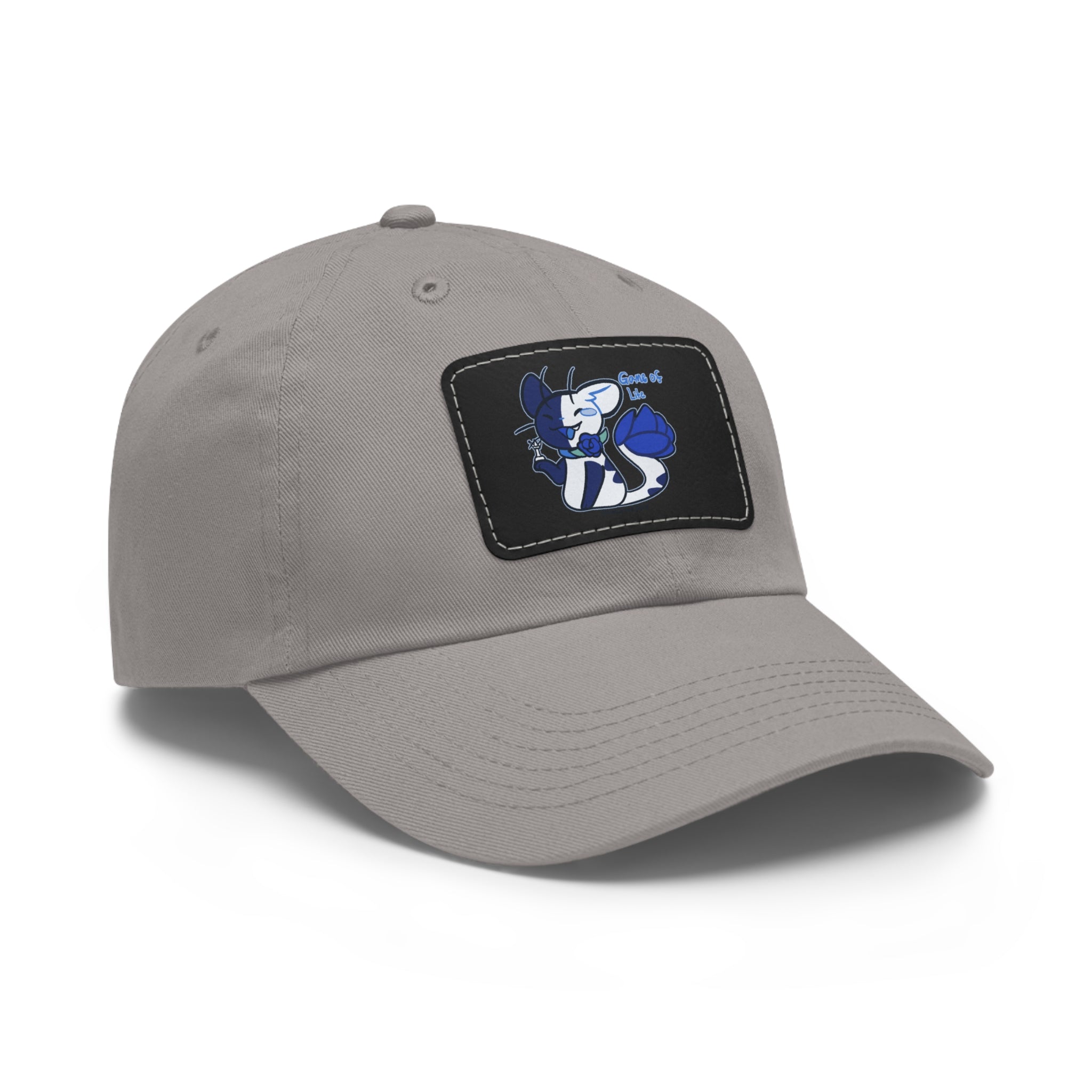 Dad Hat with Leather Patch (Rectangle) Game Blue