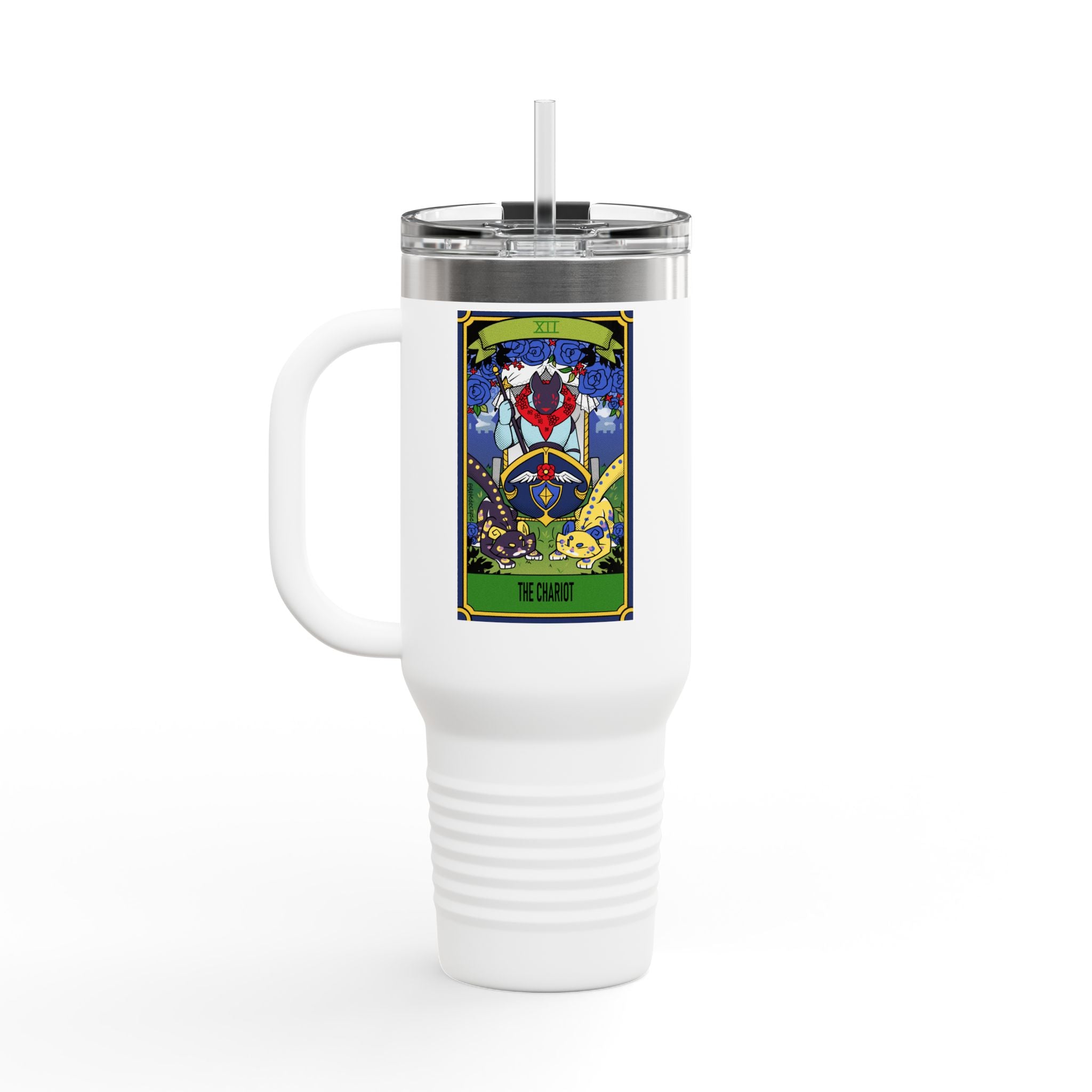 Insulated Travel Mug, 40oz Tarot card Chariot
